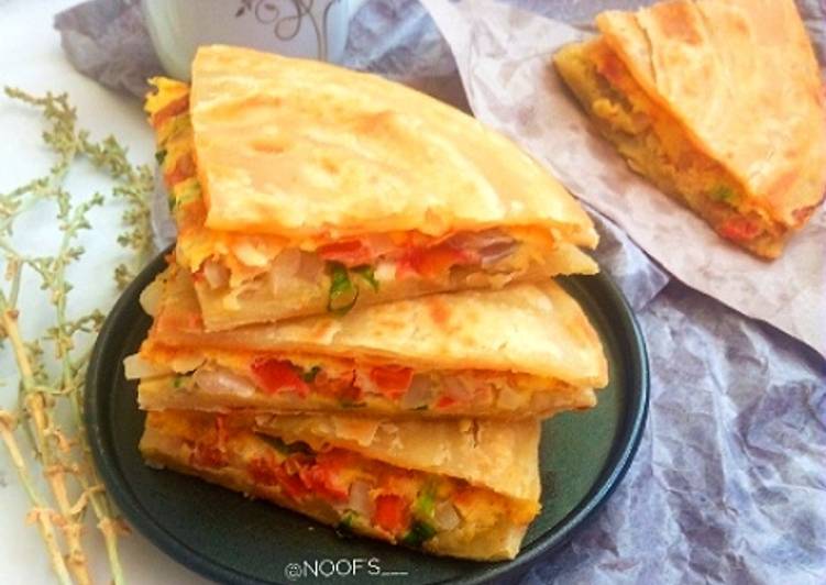 Bagaimana Menyiapkan Quesadilla Chicken Taco with Homemade Tortilla, Menggugah Selera