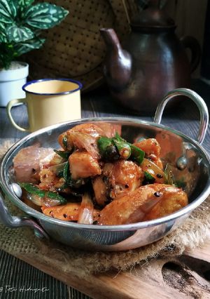 Foto resep Ayam Lada Hitam Cabe Ijo