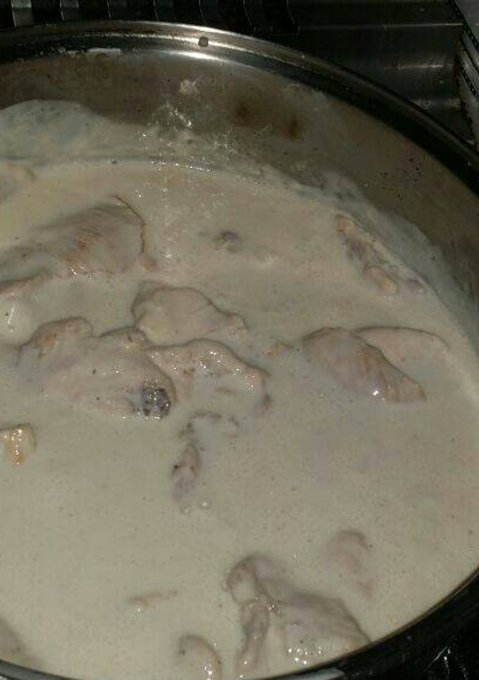 Una foto de Pechugas a la carbonara