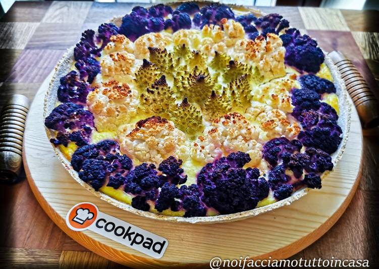 Step-by-Step Guide to Make Favorite Torta Salata con Cavolfiori, Cavolo romanesco e Salsiccia di Tacchino