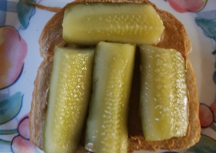 Easiest Way to Make Quick Mr. Spocks Peanut Butter &amp; Pickle Sammich