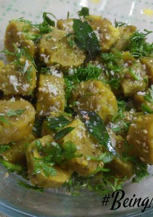 A picture of Cabbage muthiyas.