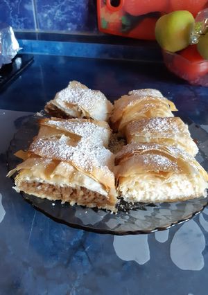 Almás, túrós rétes recept fotója