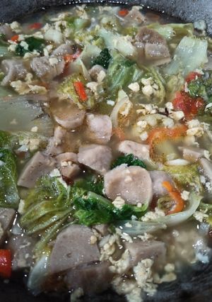 Foto resep Sawi Putih Orak Arik Telur Pentol Simpel