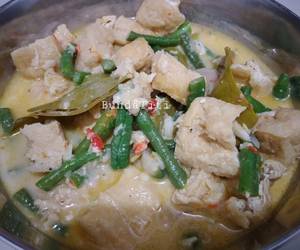 Cara Memasak Cepat 435.Kacang Panjang + tahu kuah Santan Ala Restoran