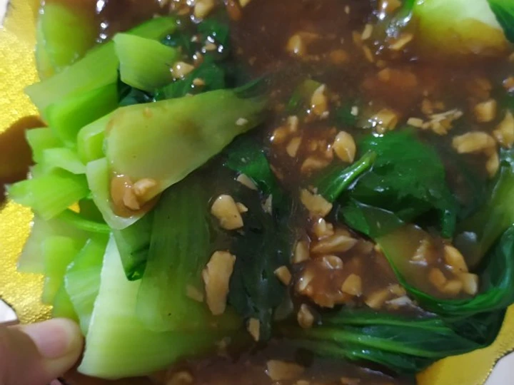 Easy Steps to Make Recipes 7. Pakcoy siram saus bawang putih the Delicious Tasty.