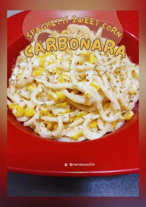 Foto resep Spaghetti Sweet Corn Carbonara