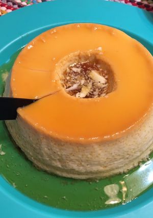 Una foto de Flan