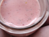 Helado de frutilla y queso