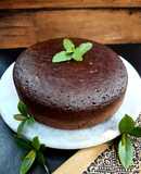 Eggless, Dark Chocolate Sponge Cake with Wheat flour