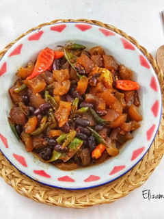 Foto resep Cecek/kulit sapi tumis cabe hijau