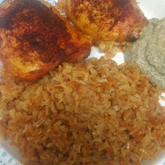 Roasted Rice and Chicken A picture of Roasted Rice and Chicken.