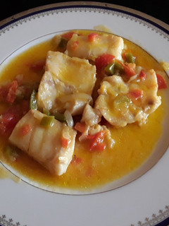 Una foto de Bacalao a la roteña
