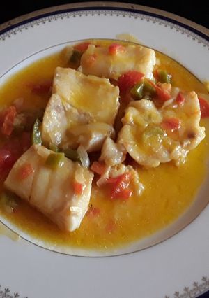 Una foto de Bacalao a la roteña