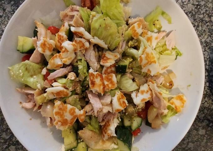 Chicken Salad (with Greek Halloumi)