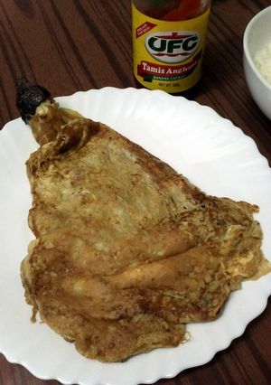 A picture of Tortang Talong (Eggplant Egg Omelette).