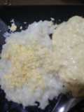 Salsa crema de choclo con arroz
