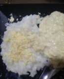 Salsa crema de choclo con arroz