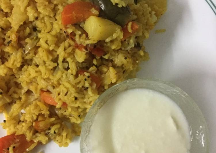 Recipe of Perfect Organic Semi Brown Rice Mixed Veg Khichadi