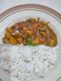 7) Nasi Kare Daging Sapi simple