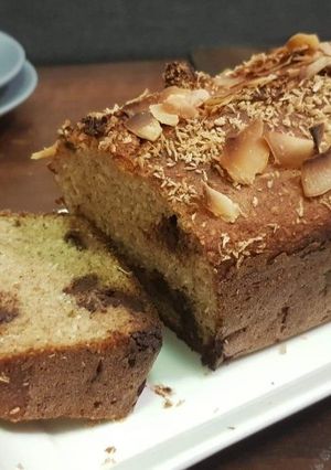 Une photo de Banana coco bread sans sucre ni beurre!