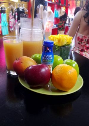 Una foto de Jugo de manzana canela y chia
