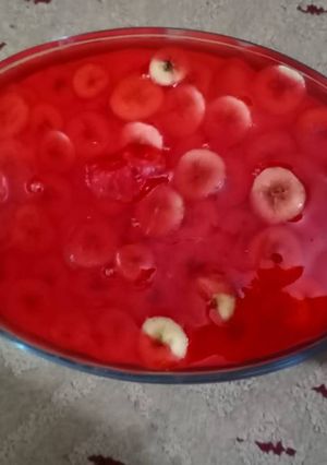 A picture of Banana jello custard.