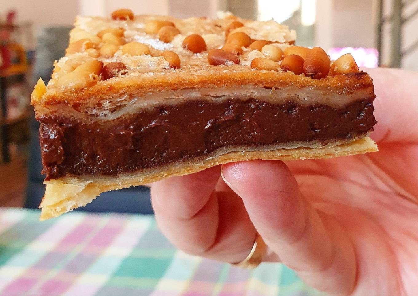 Coca de "Sant Joan" de chocolate y praliné de avellana 🔥🔥🔥