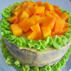 A picture of Easy Mango Cake# HealthyBakingContest.