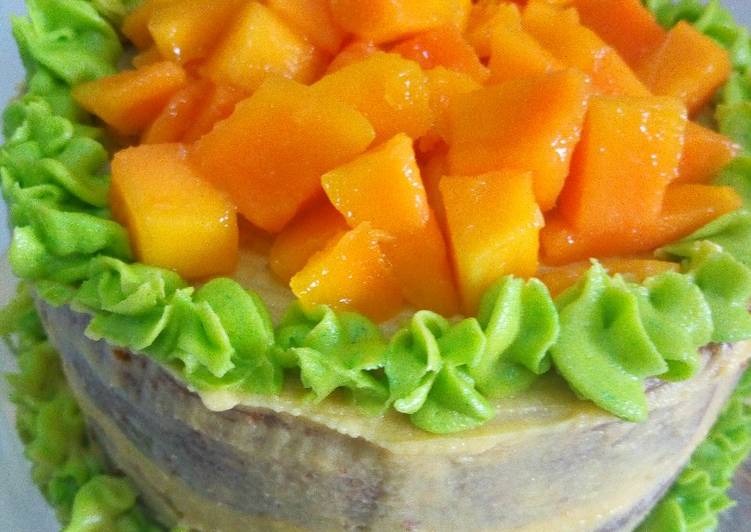 Steps to Make Super Quick Homemade Easy Mango Cake# HealthyBakingContest