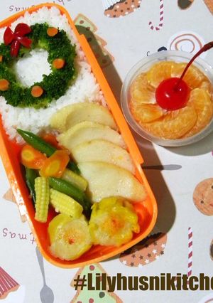 Foto resep Bento tema natal