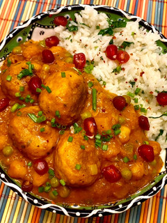 Una foto de Albondigas de pollo en salsa Masala