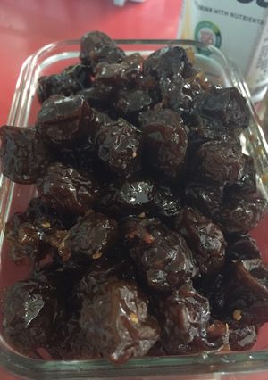 Hình của món Mơ xào gừng.