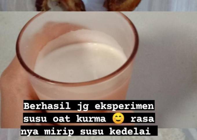 Resep Susu oat kurma, Bisa Manjain Lidah