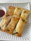 Crispy Gyoza with Chicken, Umeboshi, Shiso, and Cheese