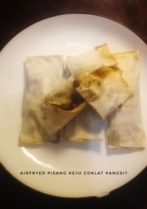 Foto resep 172: Airfried Pangsit Pisang Keju Coklat