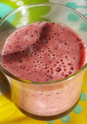 Una foto de Licuado de arándanos