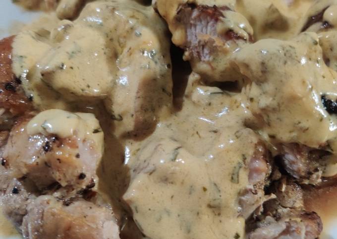 Pork Tenderloin with Mustard Cream Sauce