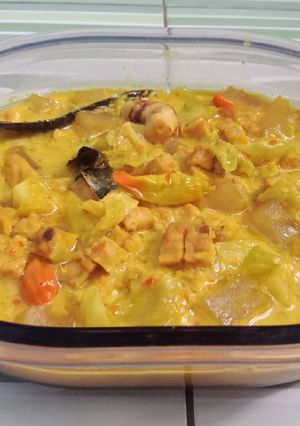 Foto resep Sayur tempe dan kikil masak santan (masak simple)