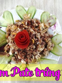Hình của món Làm thịt xay giả Pate trứng.