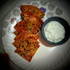 Cauliflower (gobhi) paratha A picture of Cauliflower (gobhi) paratha.