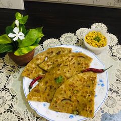 Left overs mash daal paratha A picture of Left overs mash daal paratha.