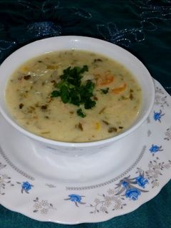 عکسی از دستور سوپ شیر و خامه