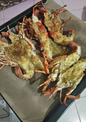 Foto resep Almond garlic butter lobster
