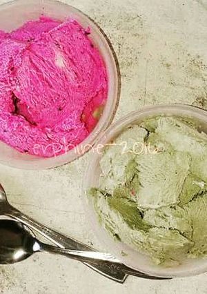 Foto resep Eskrim Buah Naga&Greentea