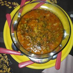 A picture of Green peas with kamal kakri.