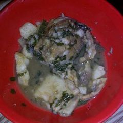 A picture of Yam peppersoup(ji mmiri oku).