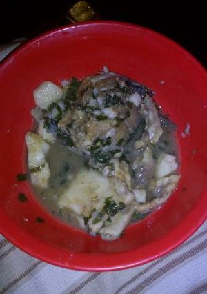 A picture of Yam peppersoup(ji mmiri oku).