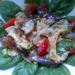 A picture of Sig's Courgette, Aubergine,Tomato and Pasta Salad.