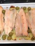 Filetes de trucha asalmonada al horno